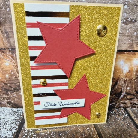 Karte zu Weihnachten Weihnachtskarte Stern