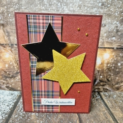 Karte zu Weihnachten Weihnachtskarte Stern