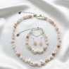 Schmuckset  Aventurin Süßwasserperlen