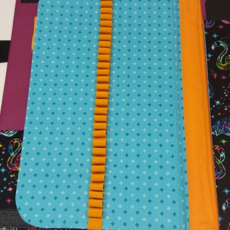 Maltasche Malmappe Stiftemappe für Malutensilien -bunte Flamingos