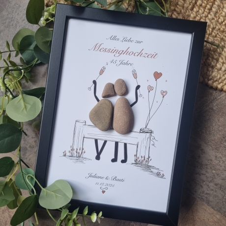 Personalisiertes Geschenk zur Messinghochzeit, 45. Hochzeitstag