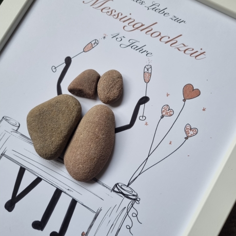 Personalisiertes Geschenk zur Messinghochzeit, 45. Hochzeitstag