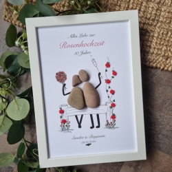 Personalisiertes Geschenk zur Rosenhochzeit, 10. Hochzeitstag
