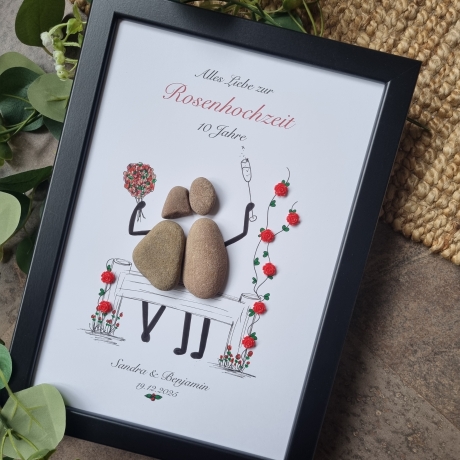 Personalisiertes Geschenk zur Rosenhochzeit, 10. Hochzeitstag