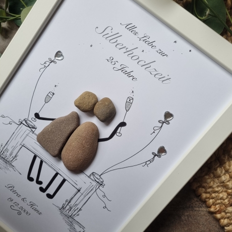 Personalisiertes Geschenk zur Silberhochzeit, 25. Hochzeitstag
