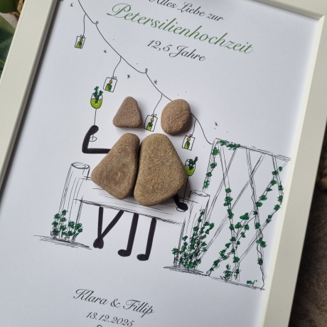 Personalisiertes Geschenk Petersilienhochzeit, 12,5. Hochzeitstag
