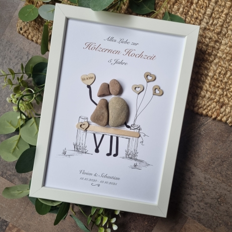 Personalisiertes Geschenk zur hölzernen Hochzeit, 5. Hochzeitstag