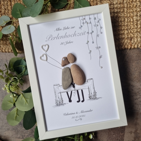 Personalisiertes Geschenk zur Perlenhochzeit, 30. Hochzeitstag