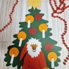 Fensterbild aus Tonkarton Wichtel Baum Weihnachten Geschenkidee 