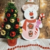 Fensterbild aus Tonkarton Schneemann Weihnachten Geschenkidee 