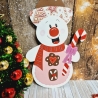Fensterbild aus Tonkarton Schneemann Weihnachten Geschenkidee 