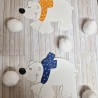 Fensterbild Tonkarton Eisbären-Mobile Weihnachten Geschenkidee 