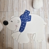 Fensterbild Tonkarton Eisbären-Mobile Weihnachten Geschenkidee 