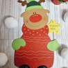 Fensterbild aus Tonkarton Elch Weihnachten Geschenkidee 