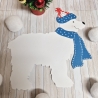 Fensterbild aus Tonkarton Eisbär Weihnachten Geschenkidee 