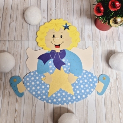 Fensterbild aus Tonkarton Engel Weihnachten Geschenkidee 