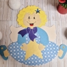 Fensterbild aus Tonkarton Engel Weihnachten Geschenkidee 