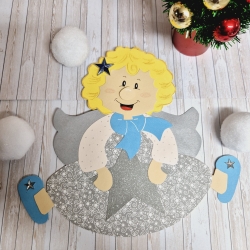 Fensterbild aus Tonkarton Engel Weihnachten Geschenkidee 