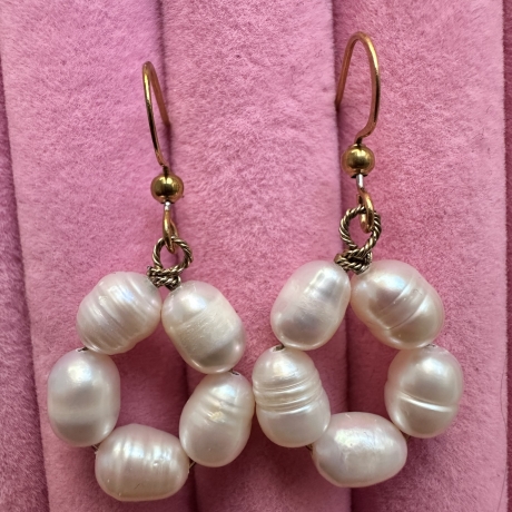 Süßwasserperlen Ohrringe 