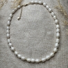 Zarte Halskette aus echten Süßwasserperlen 