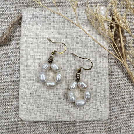 Süßwasserperlen Ohrringe 