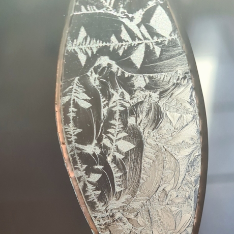 2er Set Blätter aus Eisblumenglas..Fensterschmuck..Geschenkidee 