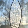 2er Set Blätter aus Eisblumenglas..Fensterschmuck..Geschenkidee 