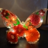 Epoxidharz Schmetterling beleuchtet