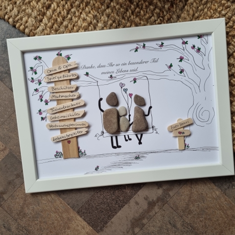 Geschenk für die Großeltern, Ostergeschenk für Oma und Opa, DinA4