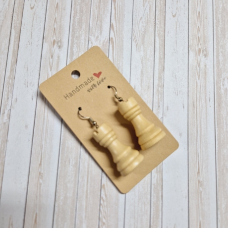 Spielerische Ohrringe Ohrhänger Spielfigur Schach Turm
