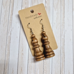 Spielerische Ohrringe Ohrhänger Spielfigur Schach Königin