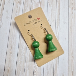 Spielerische Ohrringe Ohrhänger Spielkegel Halma