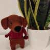 Amigurumi-Stofftier, gehäkelt: Hund - Dackel 