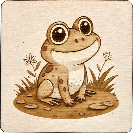 Holz Bild Frosch