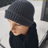 Strickmütze - grau - KU 50-56 cm -  handgestrickt - schlicht