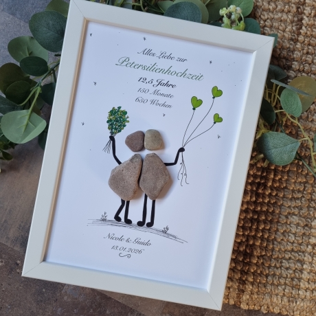 Personalisiertes Geschenk Petersilienhochzeit, 12,5. Hochzeitstag