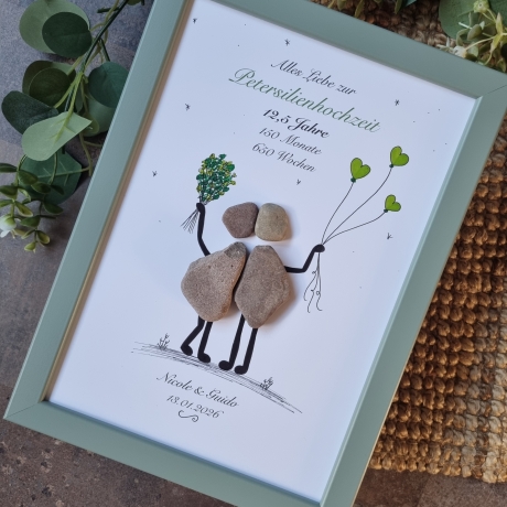 Personalisiertes Geschenk Petersilienhochzeit, 12,5. Hochzeitstag