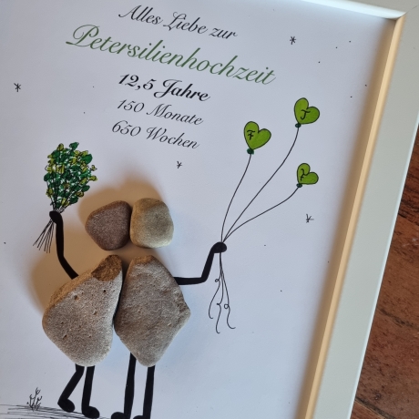Personalisiertes Geschenk Petersilienhochzeit, 12,5. Hochzeitstag