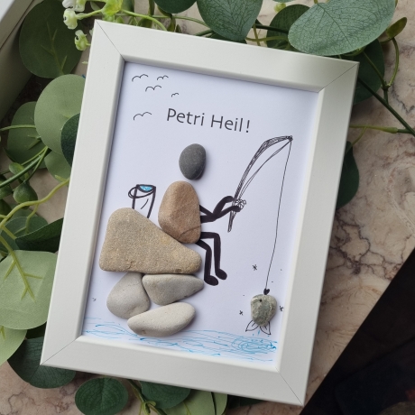 Geschenk für Angler, besonderes Geschenk Anglerin, Petri Heil 