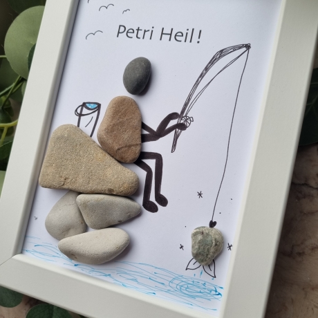 Geschenk für Angler, besonderes Geschenk Anglerin, Petri Heil 