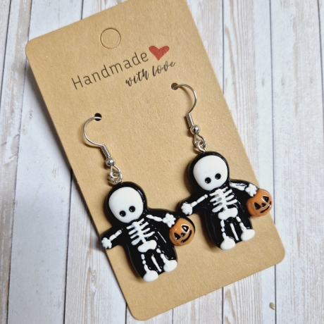 gruselige Ohrringe Ohrhänger Skelett Halloween
