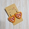 originelle Ohrringe Ohrhänger Pizza Herzform