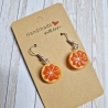 fruchtige Ohrringe Ohrhänger Orange Obst Sommer