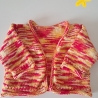 Jäckchen - Gr.50/56 - handgestrickt - rot,gelb, orange