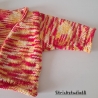 Jäckchen - Gr.50/56 - handgestrickt - rot,gelb, orange
