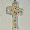 Kreuz aus Glas...Hochzeitsgeschenk...Kommunion...Taufgeschenk 