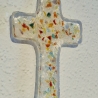 Kreuz aus Glas...Hochzeitsgeschenk...Kommunion...Taufgeschenk 