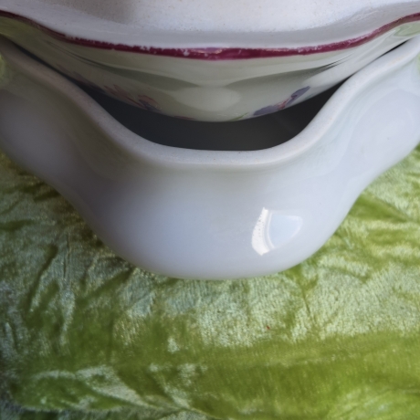 Zartes Blumenpastell auf Limoges Porzellan. Annie Grenade.