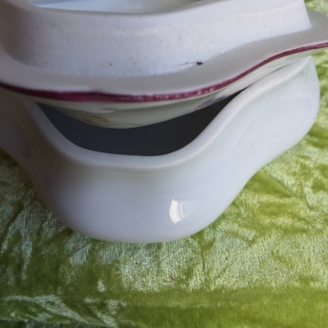 Zartes Blumenpastell auf Limoges Porzellan. Annie Grenade.