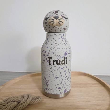 personalisierte Kinder-Trinkflasche Tierdesign 1